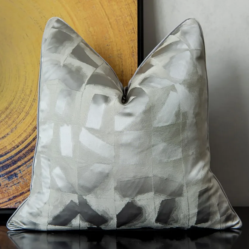 Putetrekk - Square Luxury 45 x 45 cm (sølv) (Size: 45 x 45 cm)