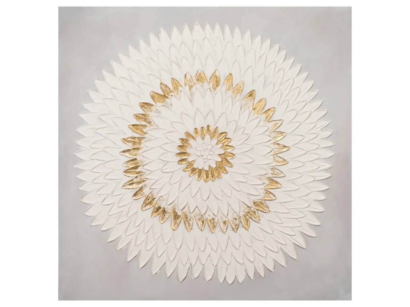 image LAND Bild Mandala in Weiss-Gold | Schubiger Möbel
