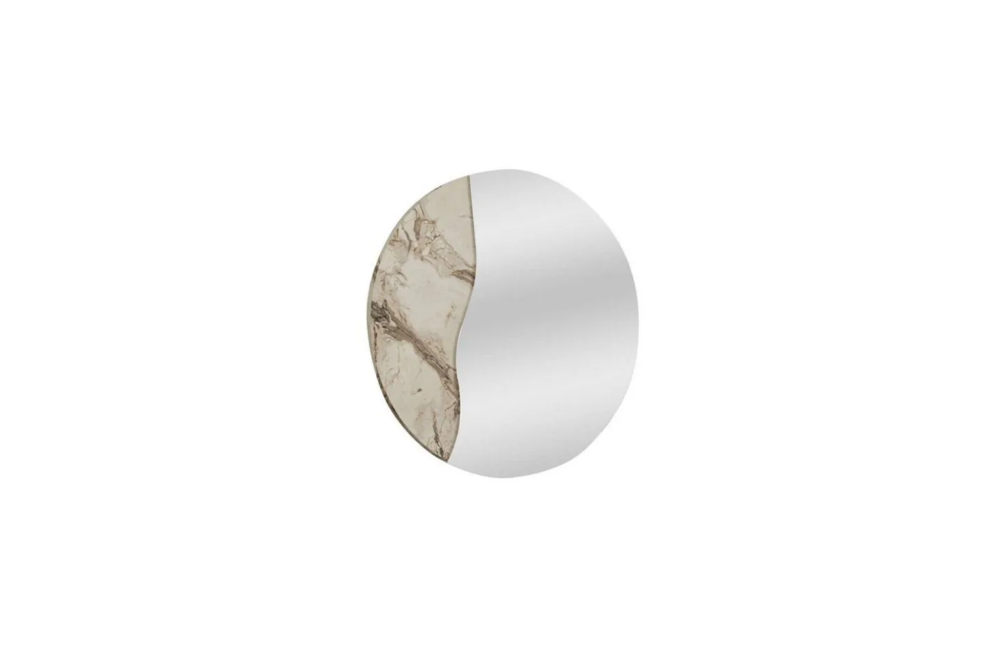 Buhem Vägghängd Spegel Rund 60 cm - Beige