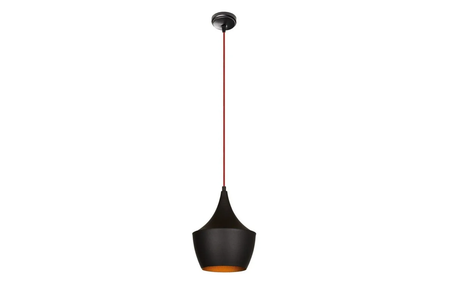 Taklampa Mangol Svart / Röd Diameter: 23 cm - Mörkröd/Svart