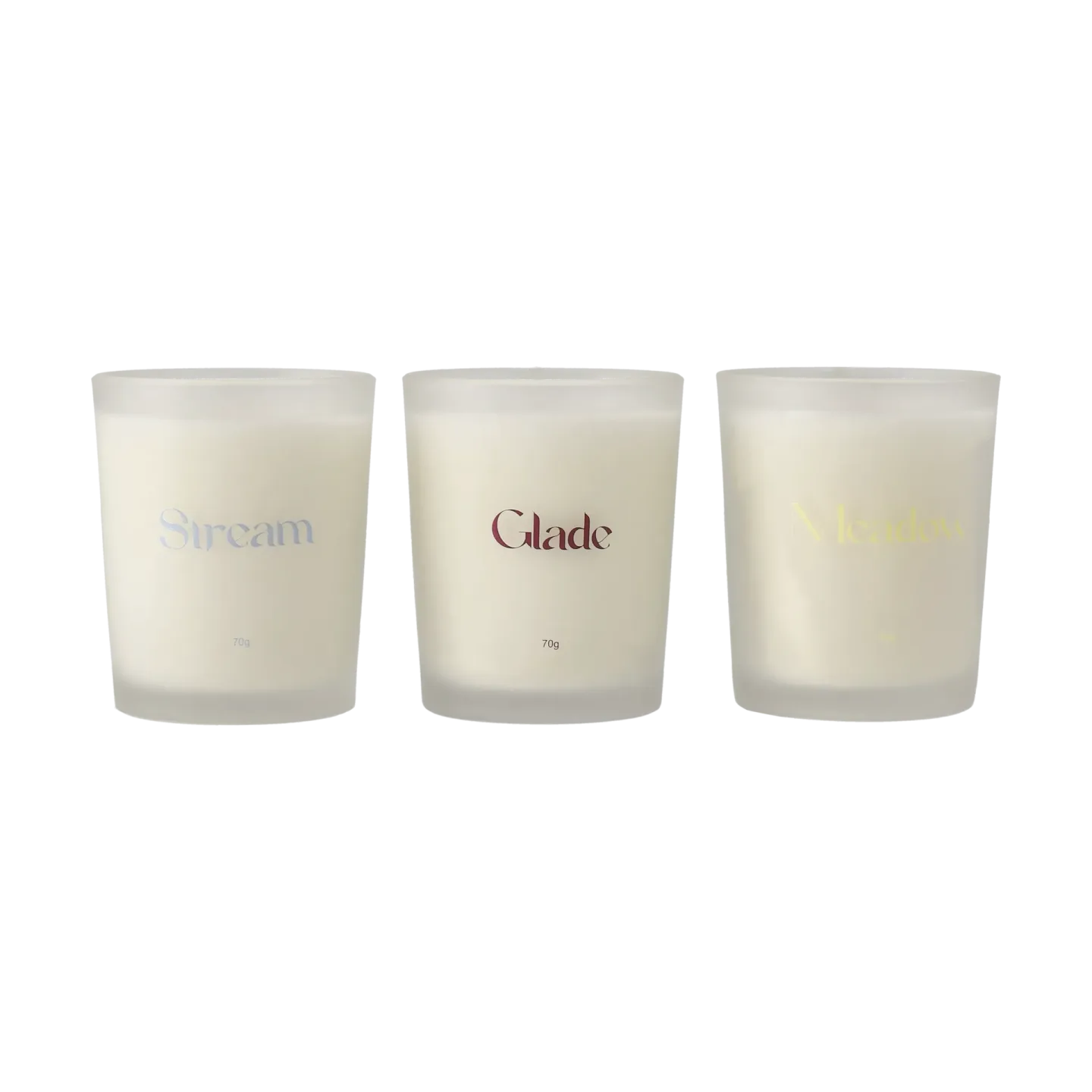 Scandi Living Geschenkverpackung Duftkerze 70g 3er-Pack Stream/Glade/Meadow
