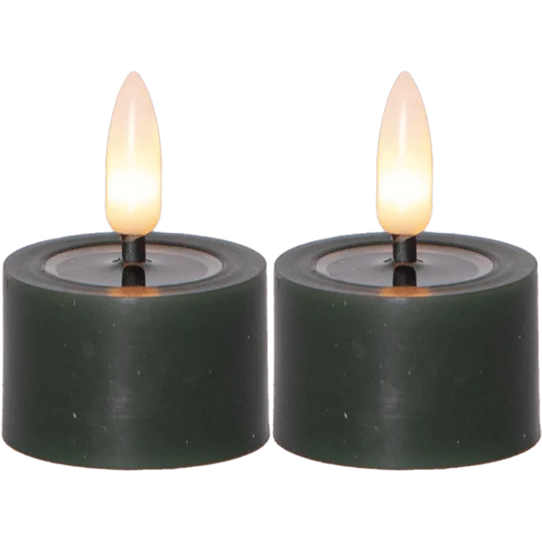 Star Trading - LED Värmeljus Flamme Flow - Batteriljus - Grön