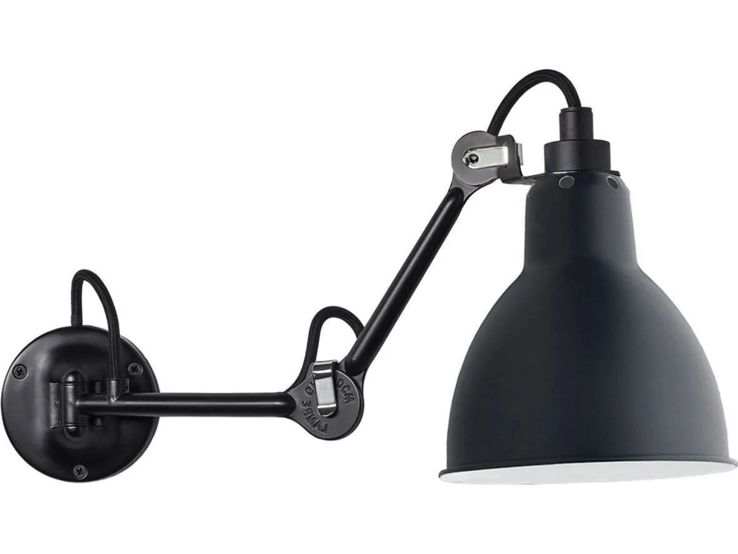 204 Wandleuchte Schwarz/Blau - Lampe Gras - Wohnzimmer - Design - Metall