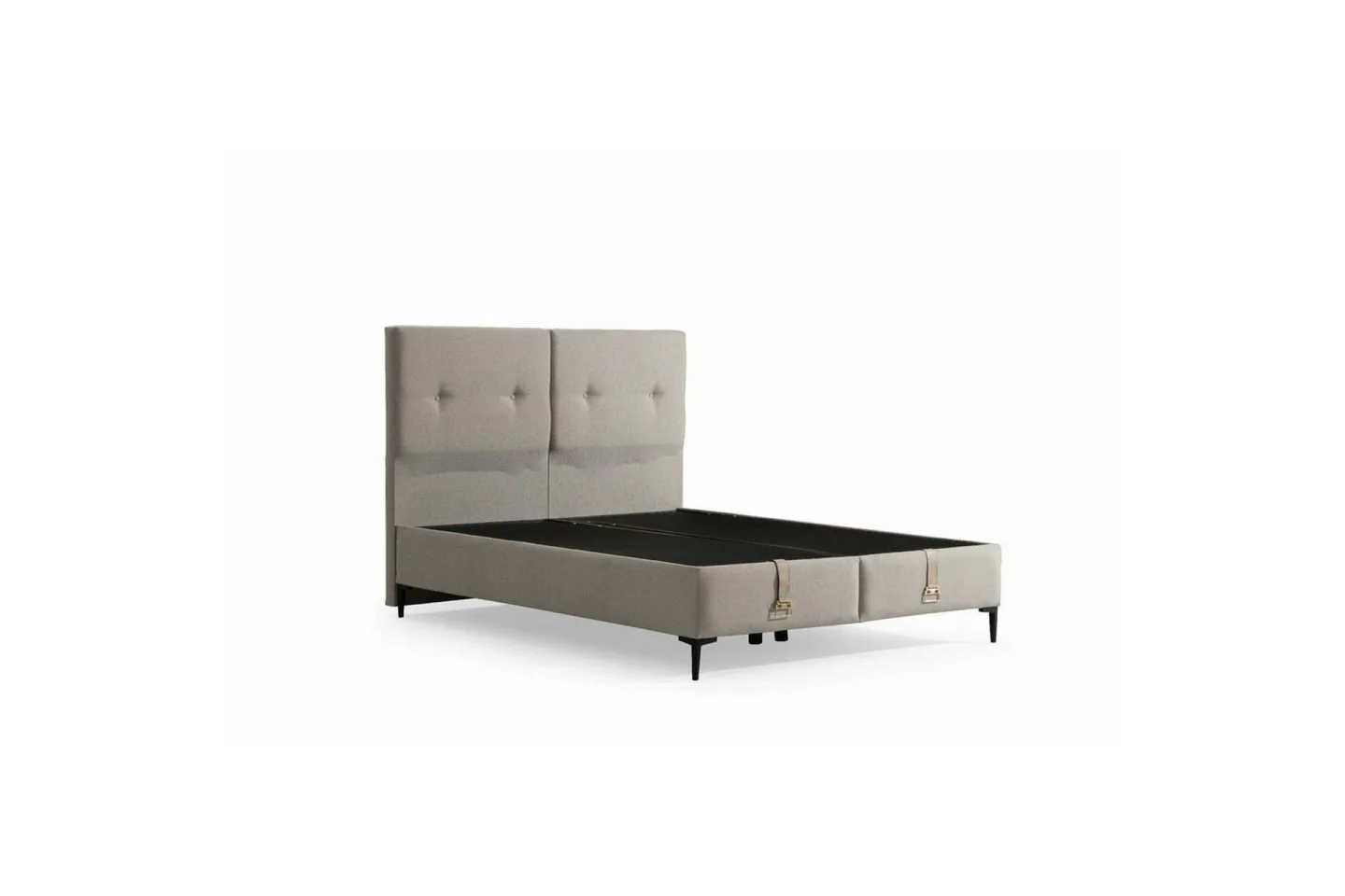 Dubbel Sängram & Sänggavel Badena Beige - 160 x 40 x 200 cm
