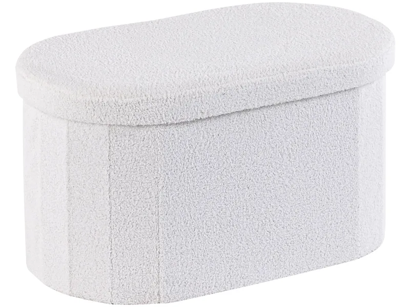 Hocker LOVA 71x39.5x38cm stoff weiss