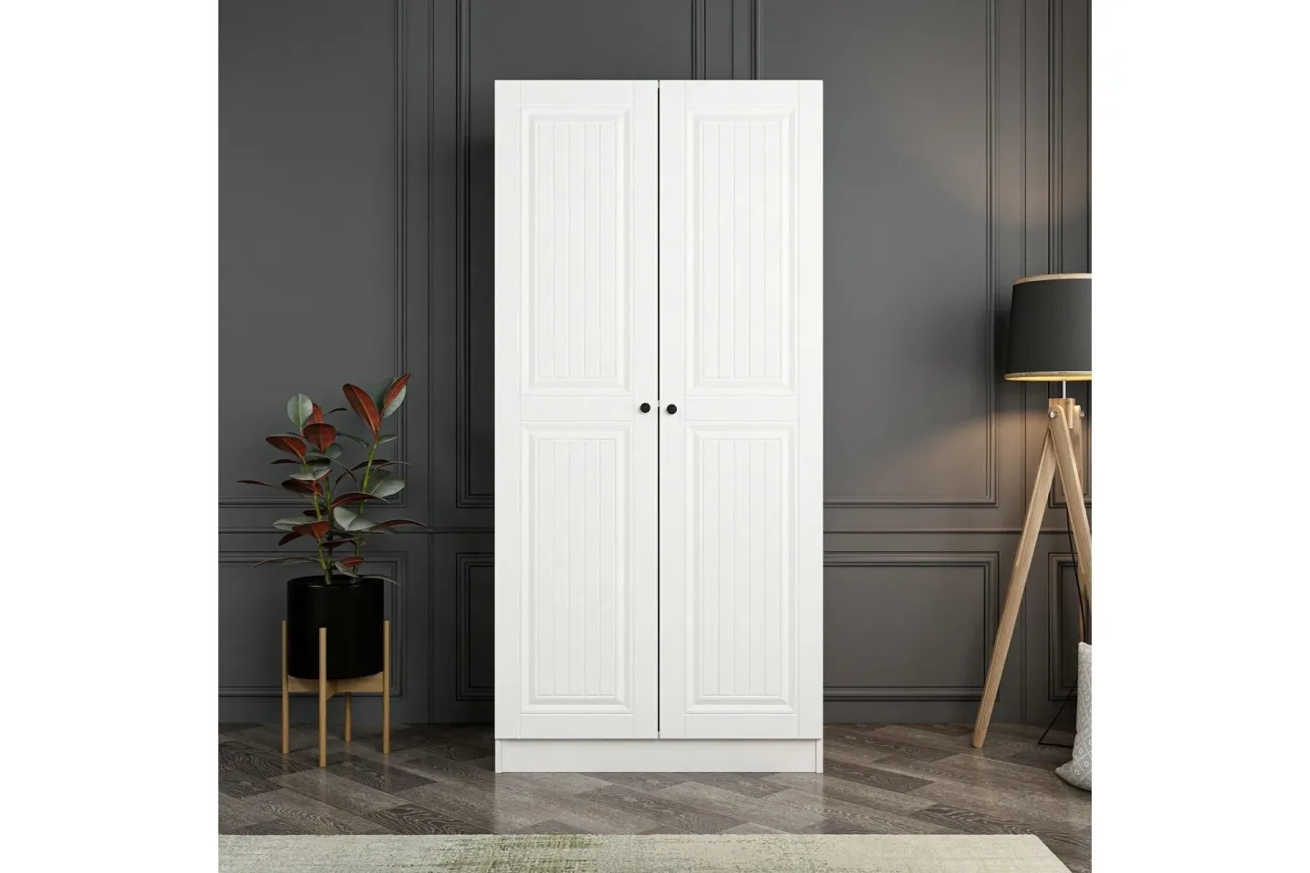 Fruitland Garderob 90 cm - Vit
