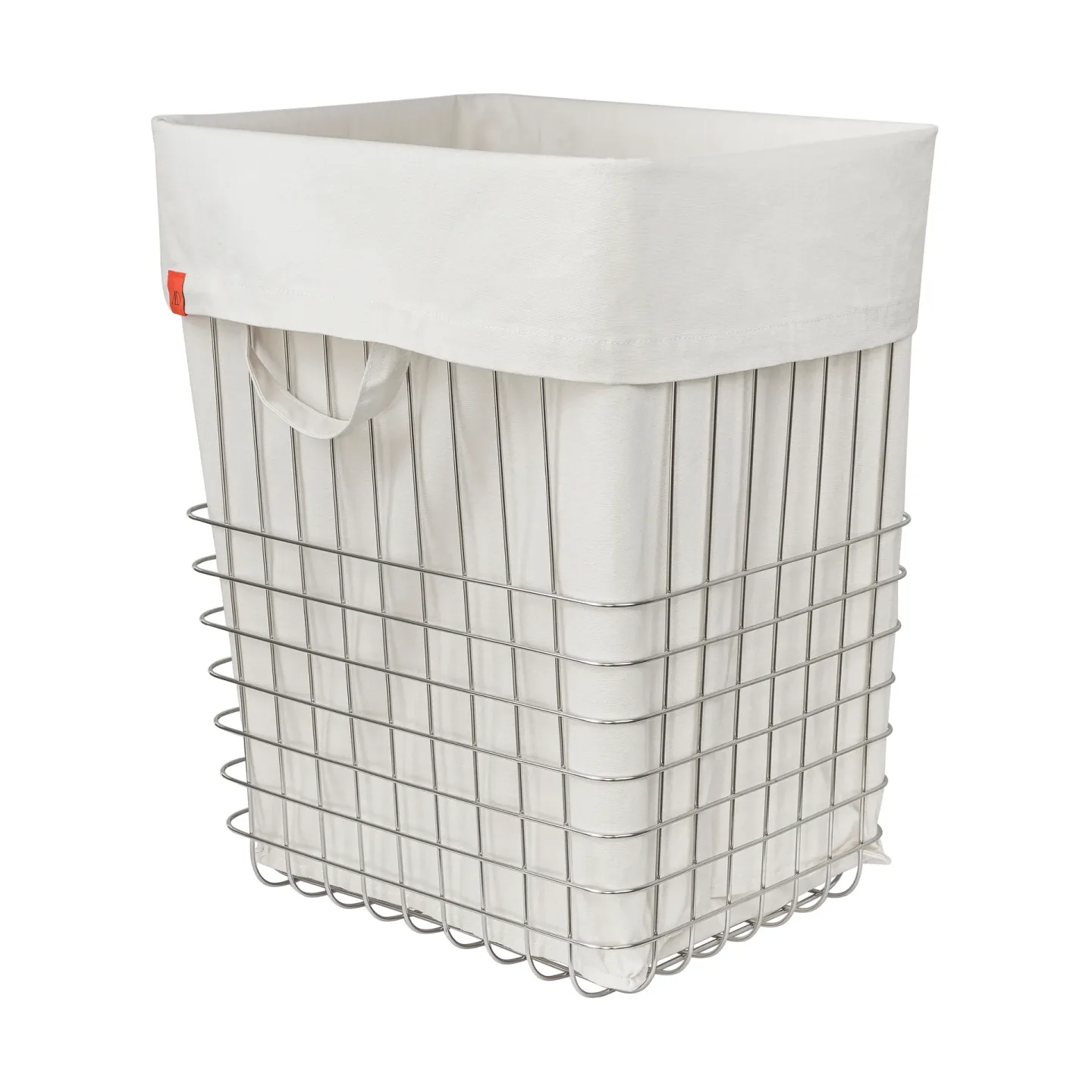 Mette Ditmer Store-it Aufbewahrungskorb mit Baumwollbeutel Large Chrome