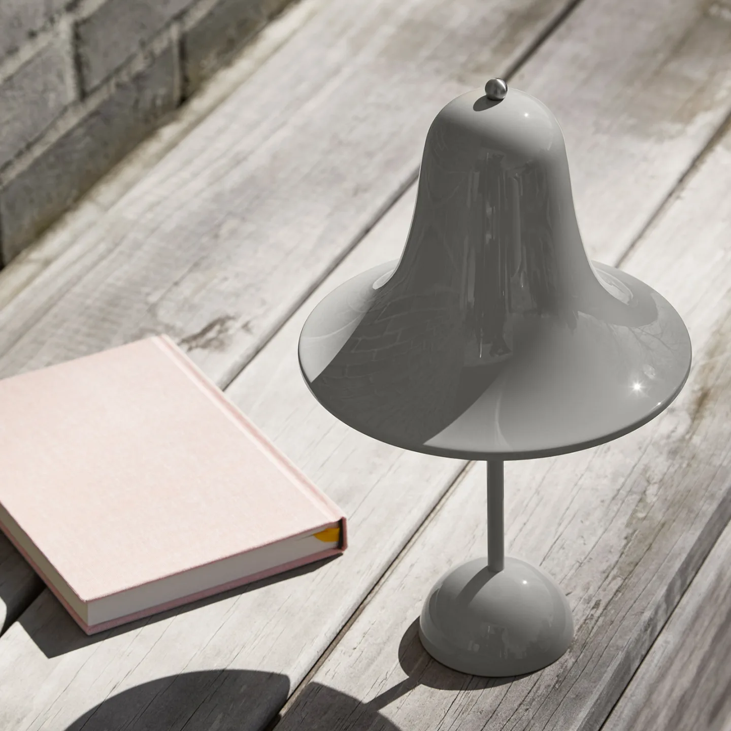 Pantop Portable Tischleuchte Grey Sand - Verpan - Wohnzimmer - Design - Kunststoff - Mit Schirm