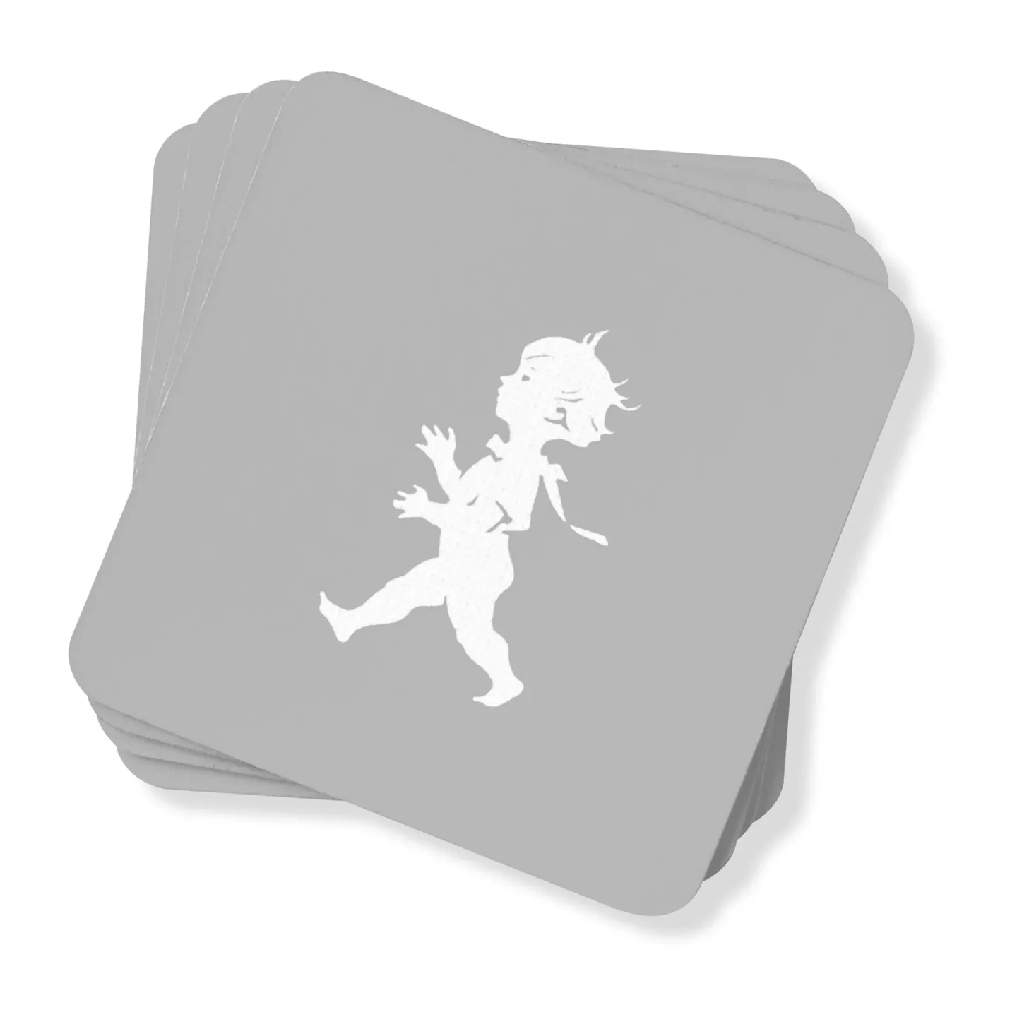 Solstickan Design Solstickan Glas-Untersetzer 10 x 10 cm 4er-Pack Grau