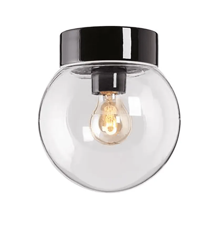 Ifö electric - Classic Glob 200 - Badrumslampa - Svart