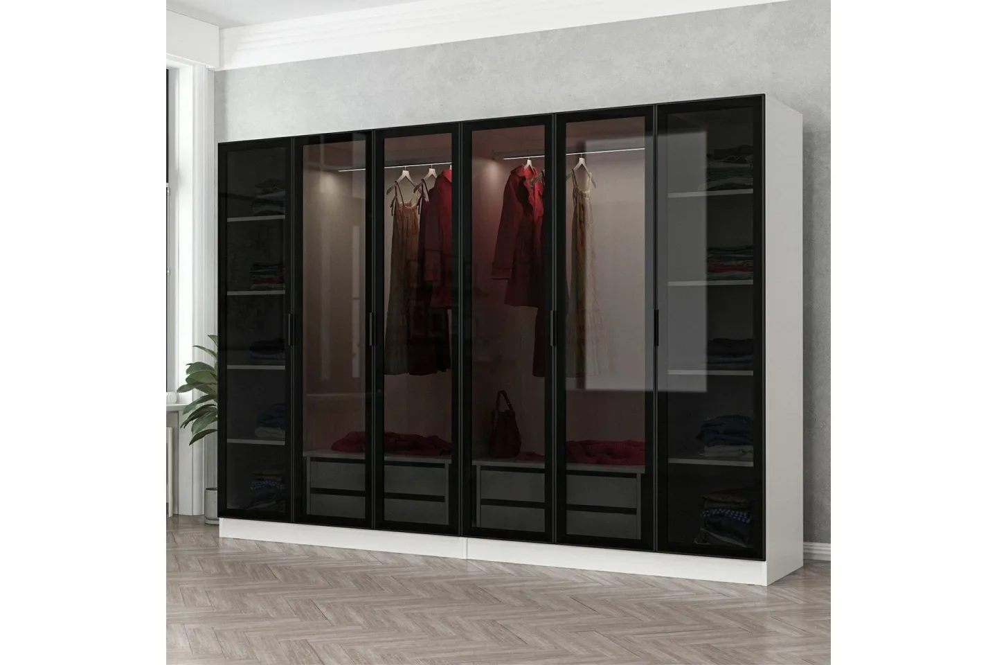 Fruitland Garderob 270 cm - Vit
