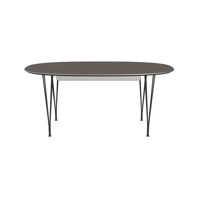 Fritz Hansen Superellips B620 matbord 170-270x100 cm Grey laminate-alu-warm graphite