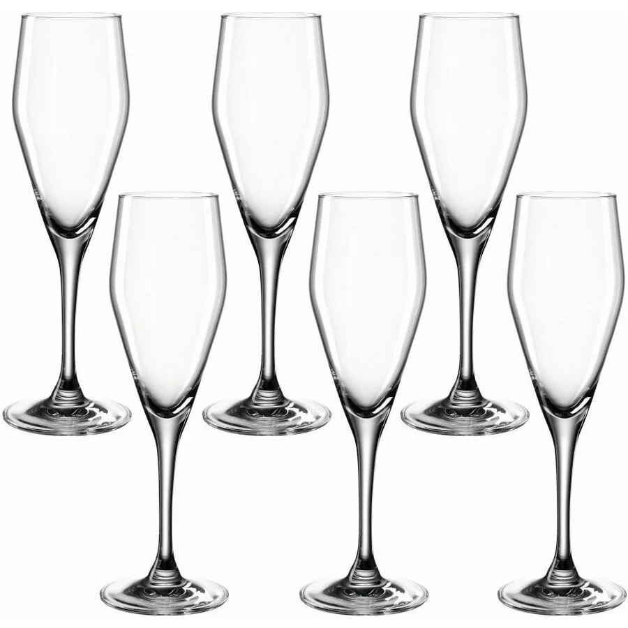 Sektglas Leonardo transparent Kristallglas H 22 cm 0.22 l 6 Stk