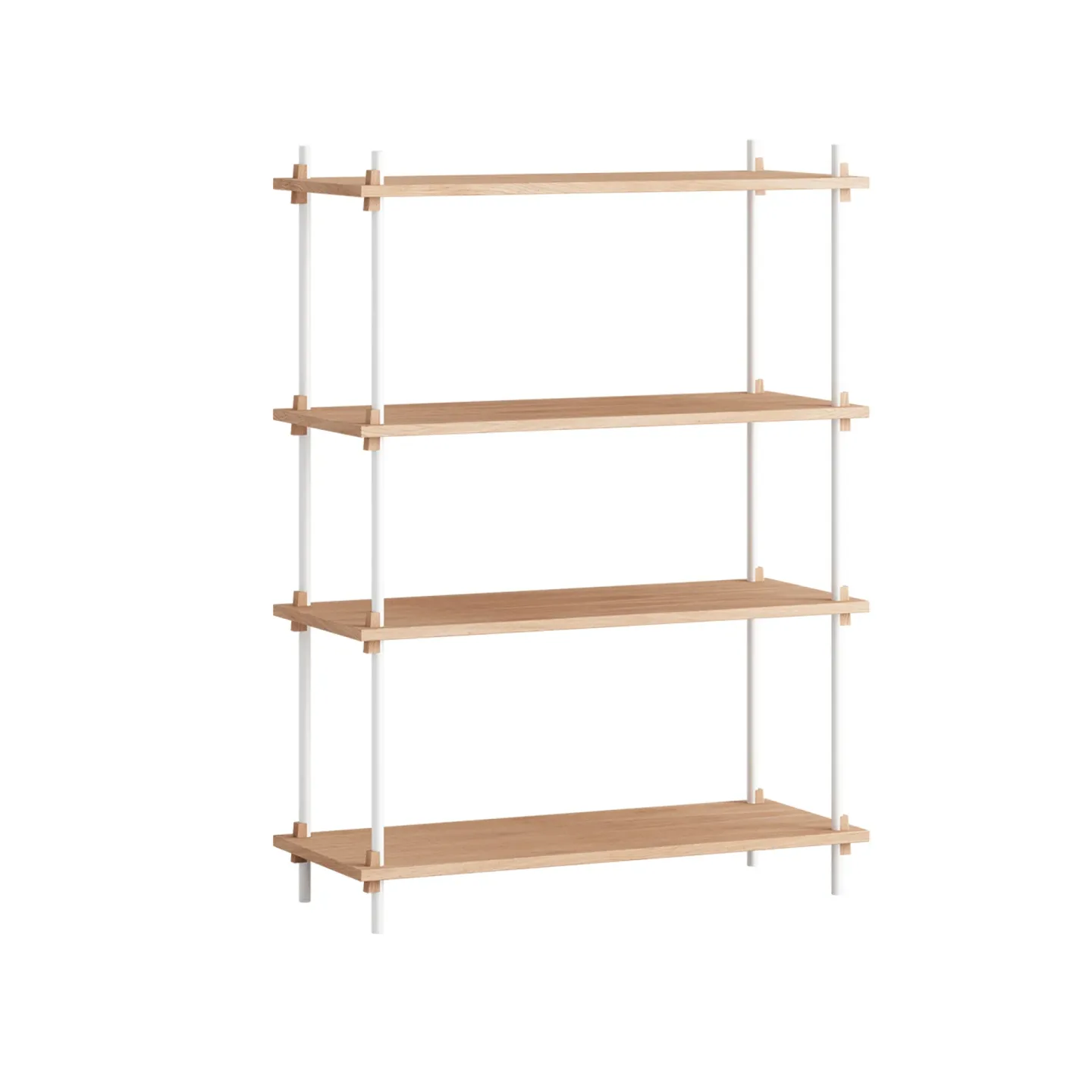 MOEBE Shelving System Classic Regal Eiche-white, 86x115x35 cm, S.115.1.A