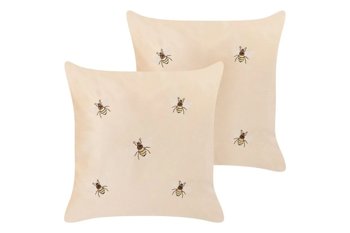 Prydnadskuddar Talinum set om 2 Beige/gul/brun/vit - Beige/gul/brun/vit
