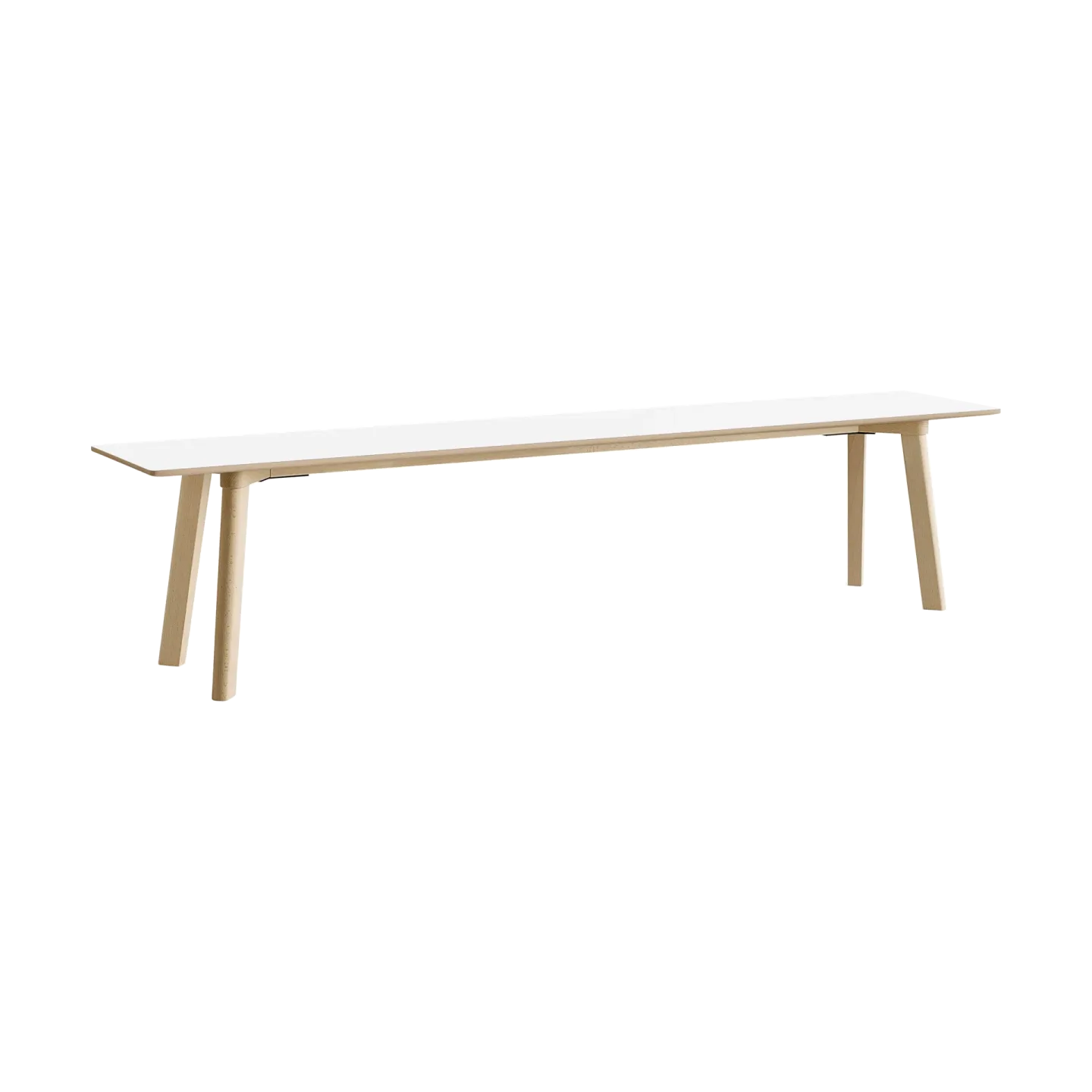 HAY CPH215 Deux 2.0 bänk 200 cm Pearl white-untreated beech