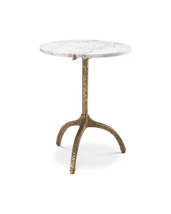Cortina Side Table Marble/White