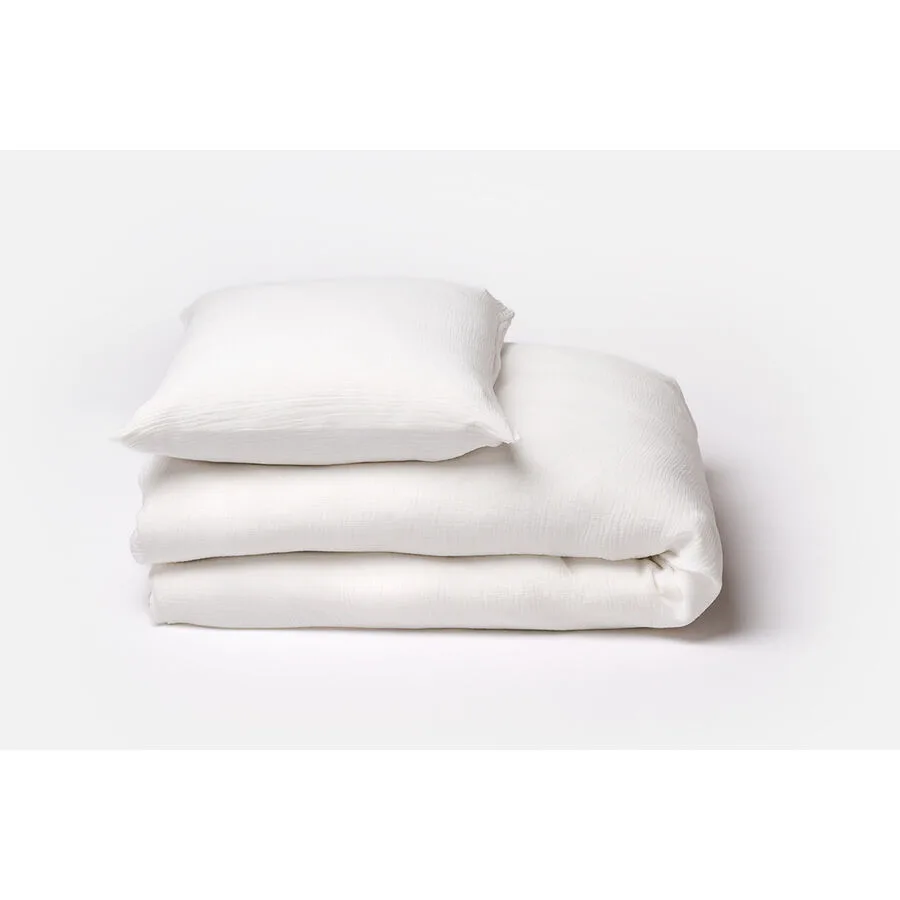 Duvetbezug Ibiza Weiss Holzfasern 210 cm 160 cm - Material: Lyocell