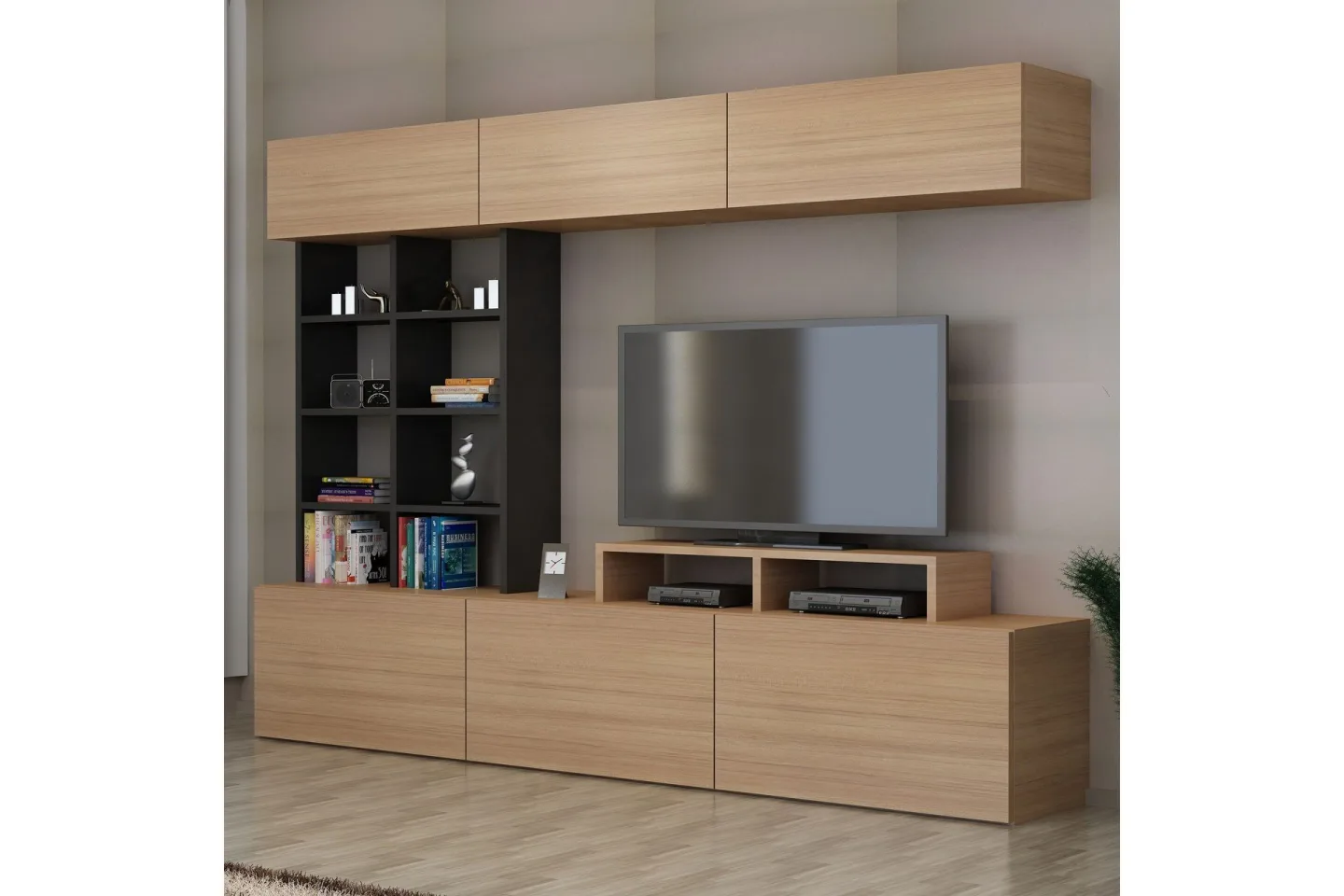 Decorotika Mediaförvaring - Teak/Svart