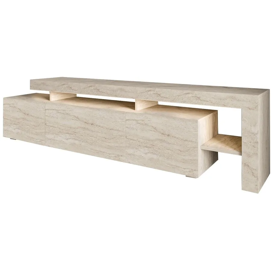 TV-Möbel Georis Braun/beige marmoriert Holzwerkstoff B 192 cm