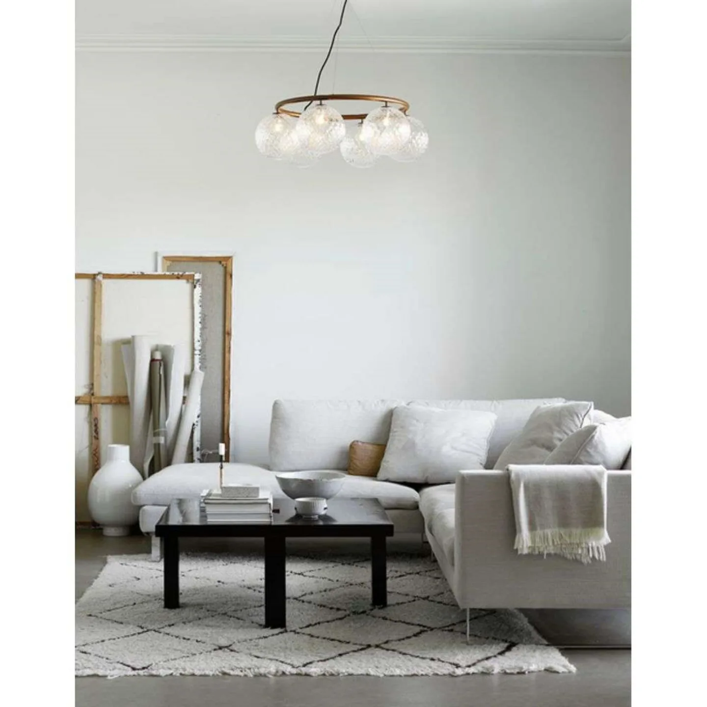Miira 6 Circular Kronleuchter, Ø 80 cm, bronze/klar - Nuura Miira 3 Nuura Aps - Esszimmer - Skandinavisch - Metall - Mit Schirm