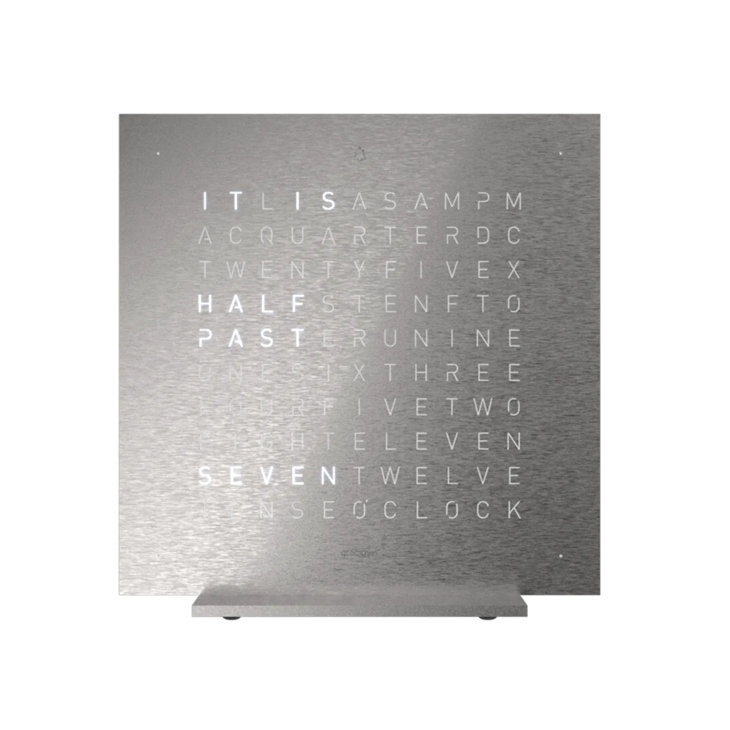 Qlocktwo - Earth 13,5 Stainless Steel – English - Klockor - Biegert & Funk - Silver