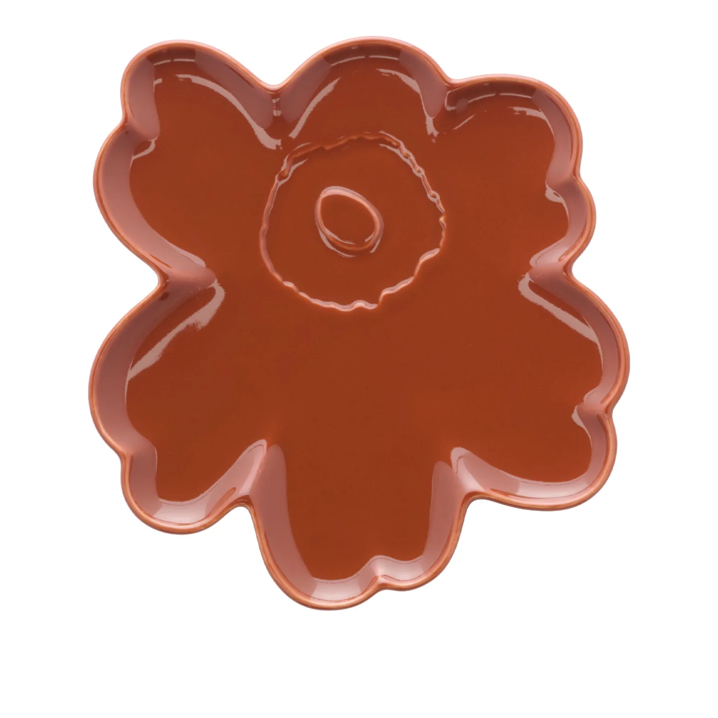 Marimekko Unikko shape tallrik Chestnut