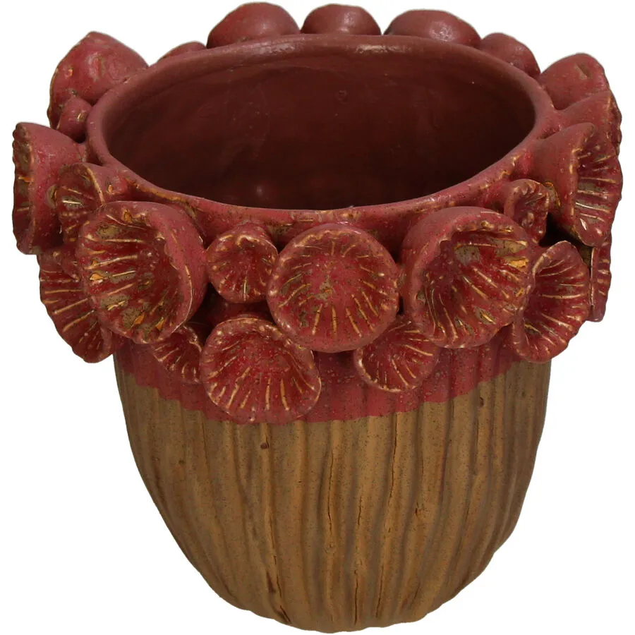 Blumentopf Bloem - Farbe: burgund - Material: Steingut