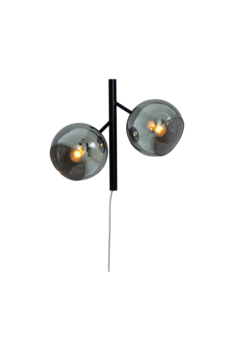 Aneta Lighting - Atom 33cm - Vägglampa - Rökgrå