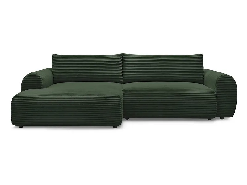Ecksofa BOBOCHIC LUCIEN Cord-Stoff grün