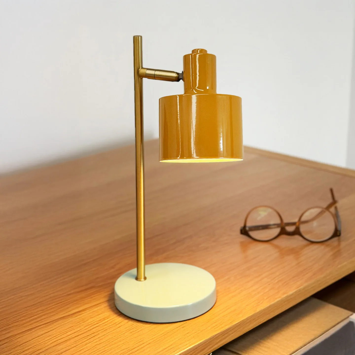 Ocean Portable Tischlampe Mini, curry/türkis - Dyberg Larsen Ocean Mini - Wohnzimmer - Skandinavisch - Metall - Rund