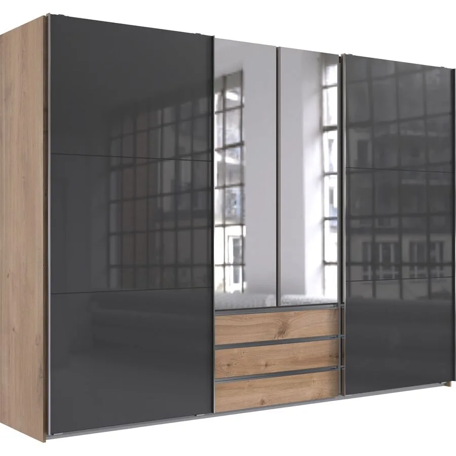 Kleiderschrank Macias Plankeneiche Holzwerkstoff B 300 cm