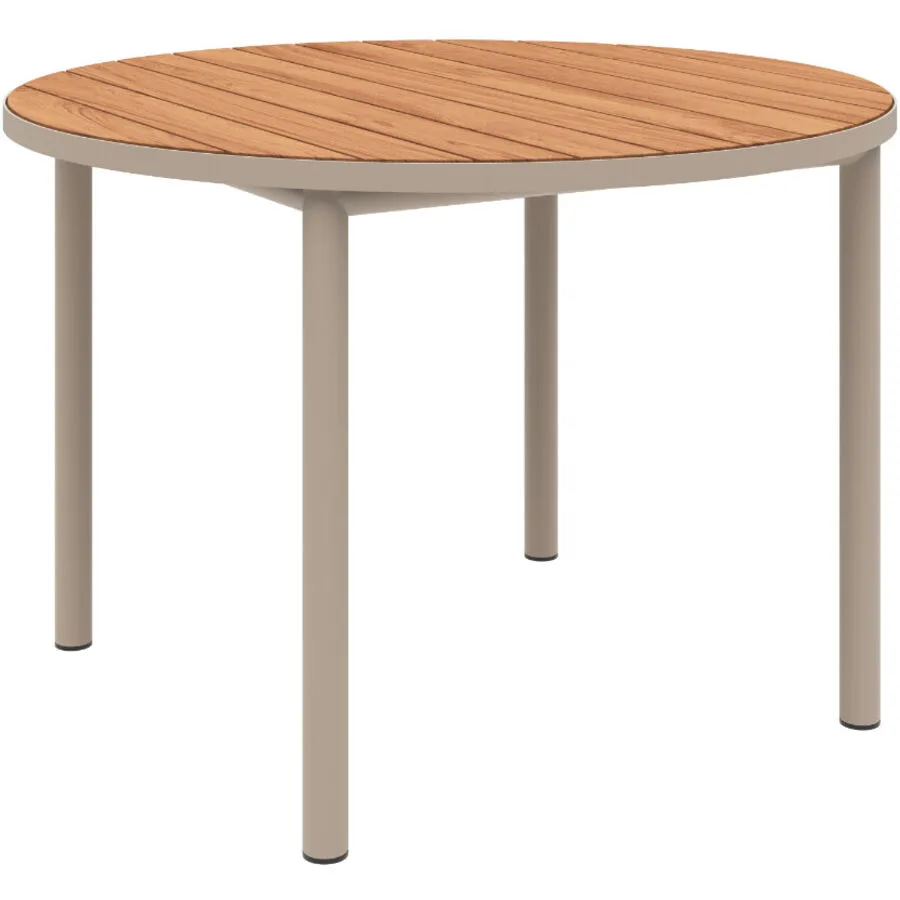 SACKit Gartentisch Kirra taupe/natur Teak/Aluminium B 75 T 110 cm