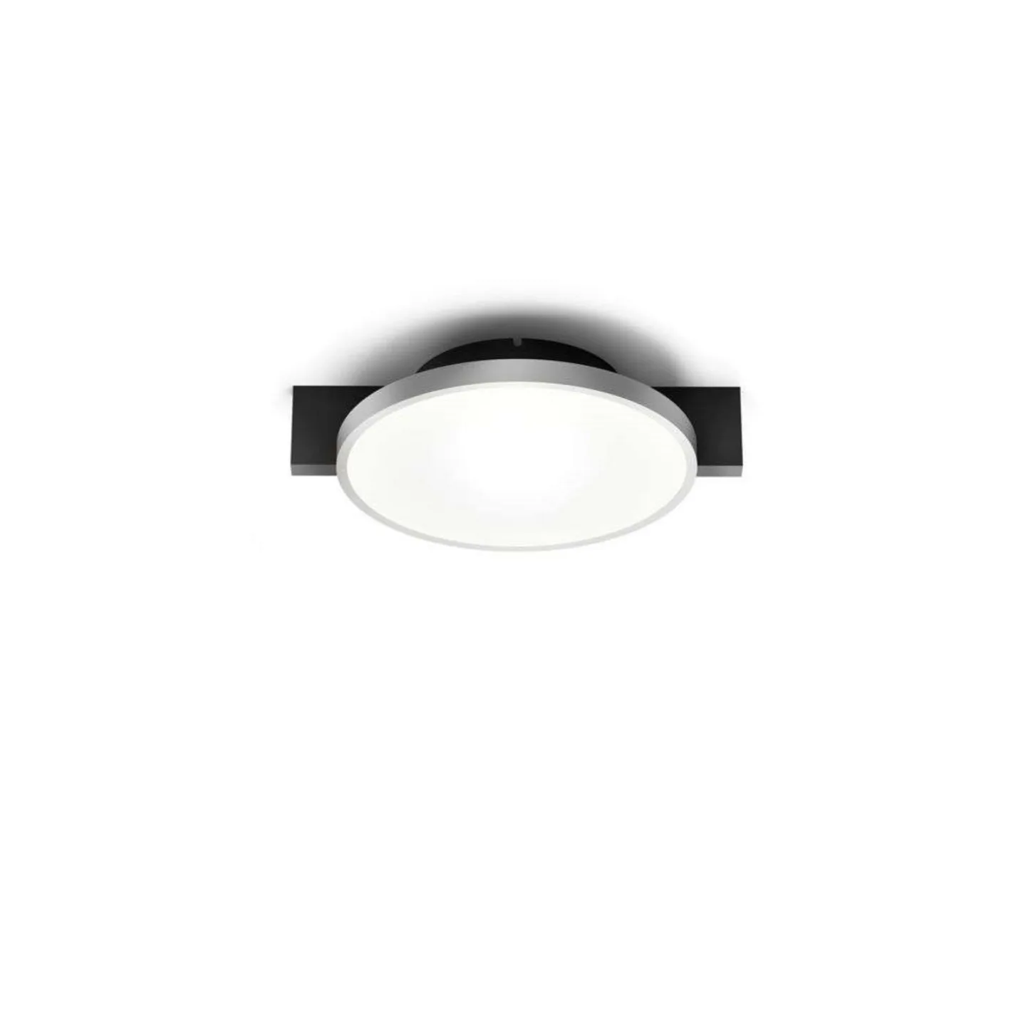 Inlay Round C1 taklampe, svart/sølv - Light-Point - Soverom - Aluminium