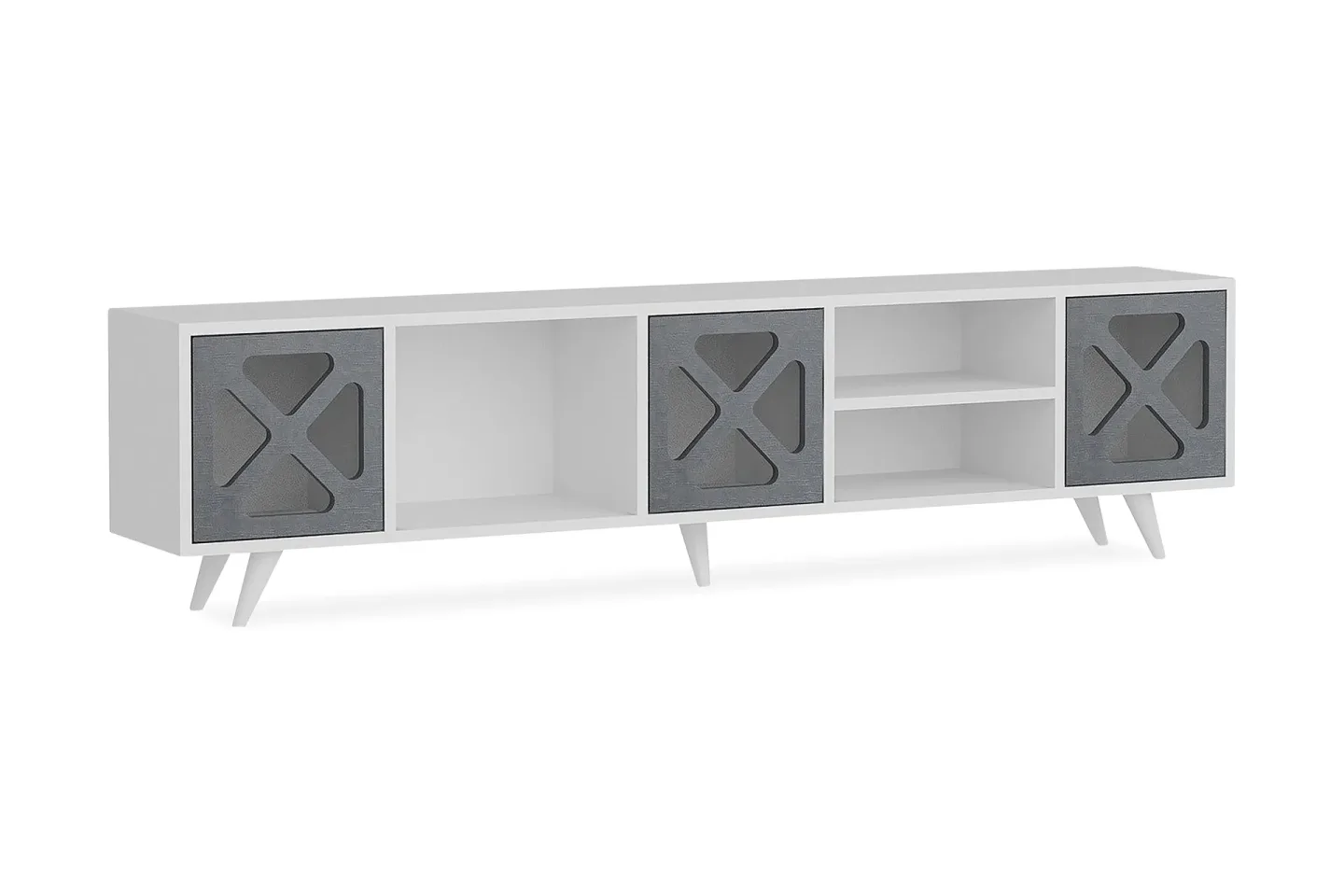 Kallboda TV-Bänk 180 cm - Vit/Grå