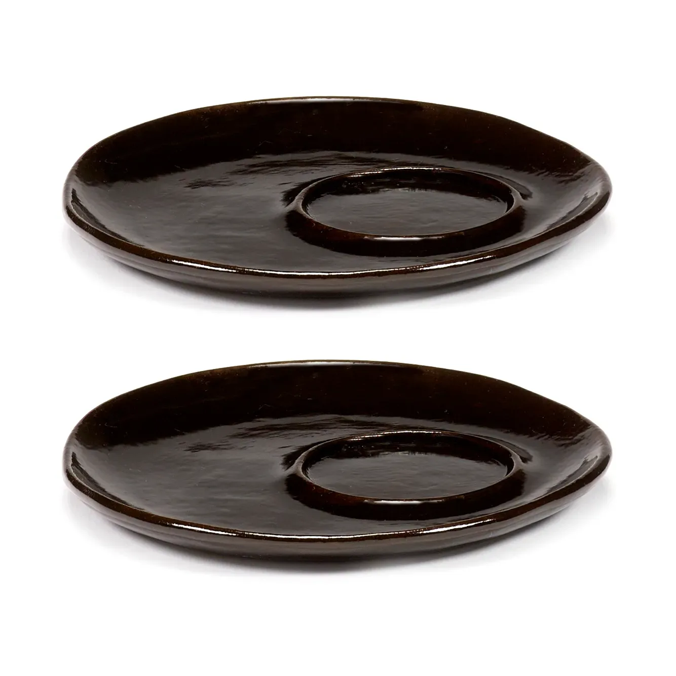 Serax La Mère Untertasse für Espressotasse Ø11 cm 2er-Pack Dark brown