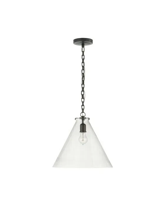 Katie Conical Pendant Bronze/Clear
