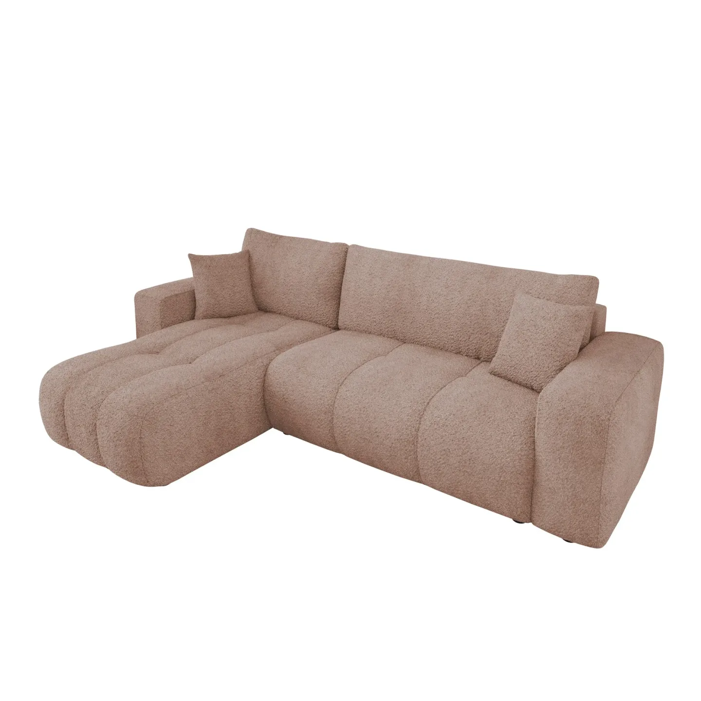 Flo Bäddsoffa med Divan 3-sits - Rosa