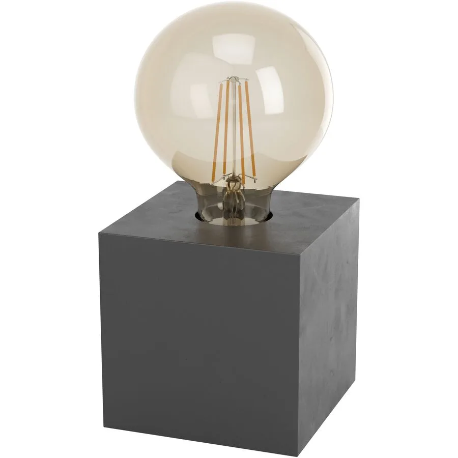 Eglo Tischlampe Prestwick 2 Schwarz Holz 9.5 cm 9.5 cm