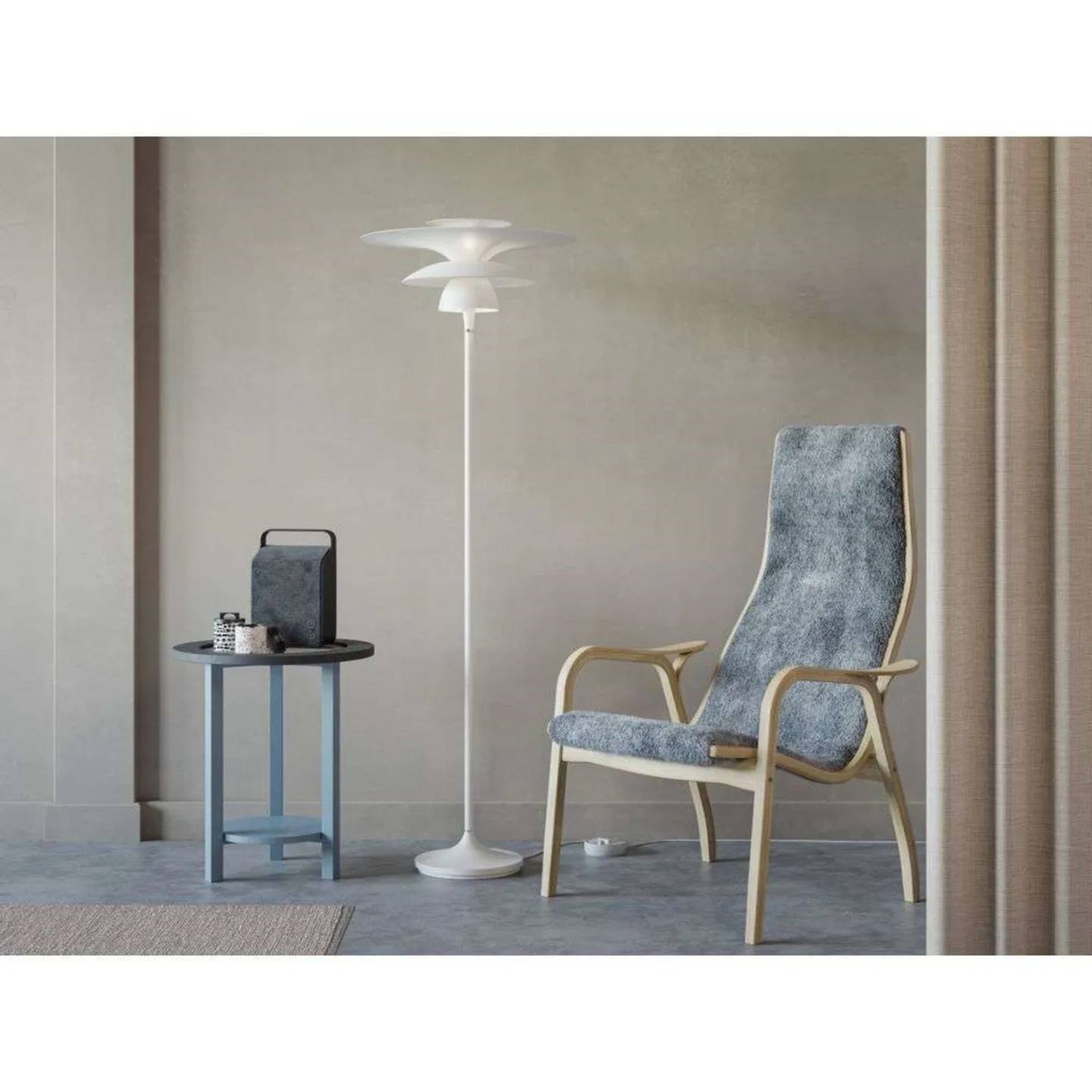 Picasso Stehleuchte H149 Matt White - Belid - Wohnzimmer - Metall