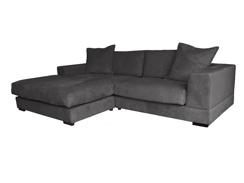 Ecksofa SUNNY Cord-Stoff grau