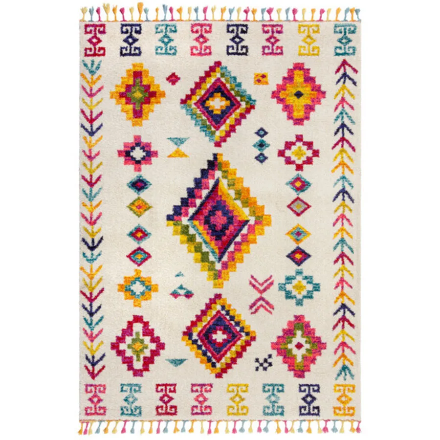 Teppich Coya Creme, Mehrfarbig Paisleymuster Polypropylen 230 x 160 cm