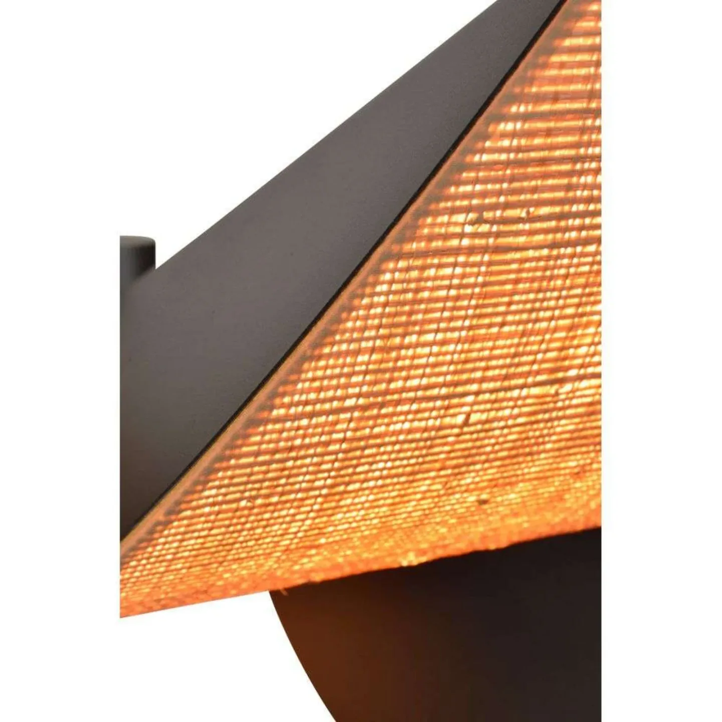 Lys Pendellampe M, 6-flg., schwarz, Metall/Rafia - Forestier - Wohnzimmer - Design - Sonstige - Mehrflammig