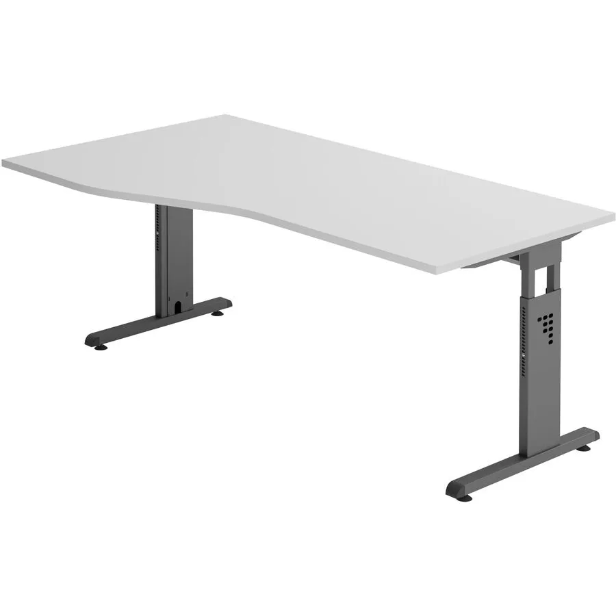 Schreibtisch Office grau Holzwerkstoff B 180 T 100 cm