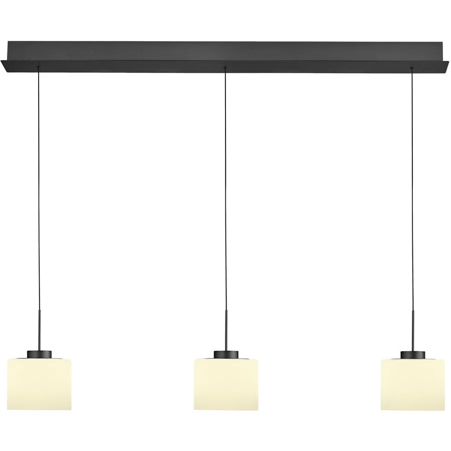 Pendellampe Abby Grau Metall 110 cm 180 cm - Farbe: anthrazit matt eloxiert - LED - Lichtfarbe: Extra warmweiss - LED Energiesparlampen