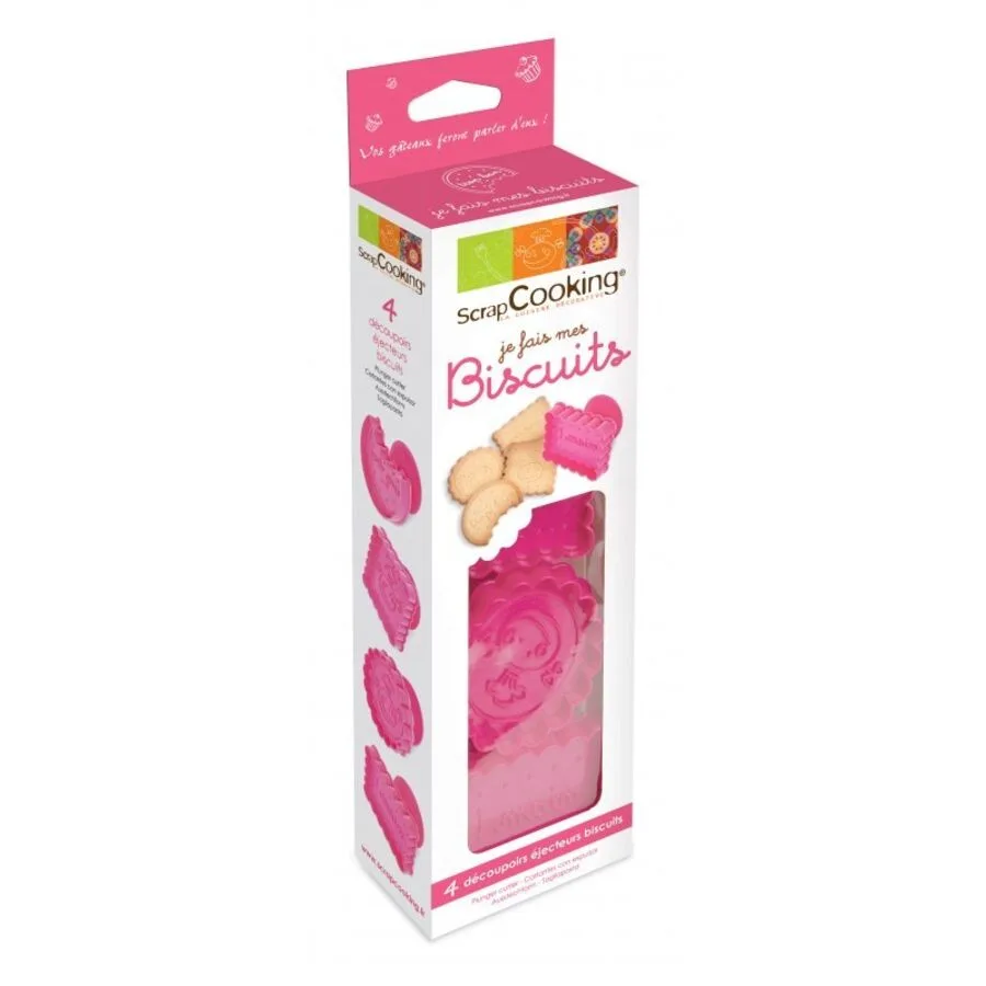 Scrap Cooking Ausstechformen-Set ScrapCooking Rosa Kunststoff 4.5 cm