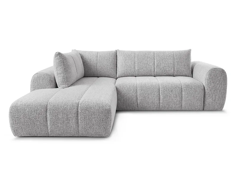 Ecksofa BOBOCHIC NESTY Stoff chiniert hellgrau