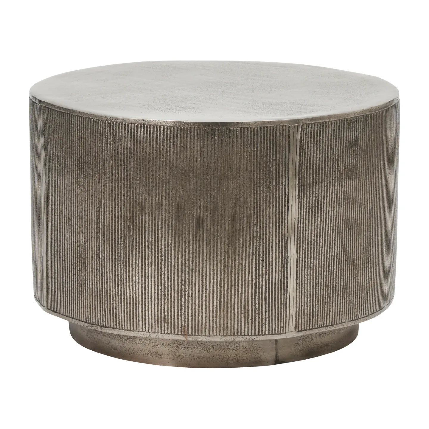 House Doctor Rota Couchtisch 35cm Gebürstetes Silber