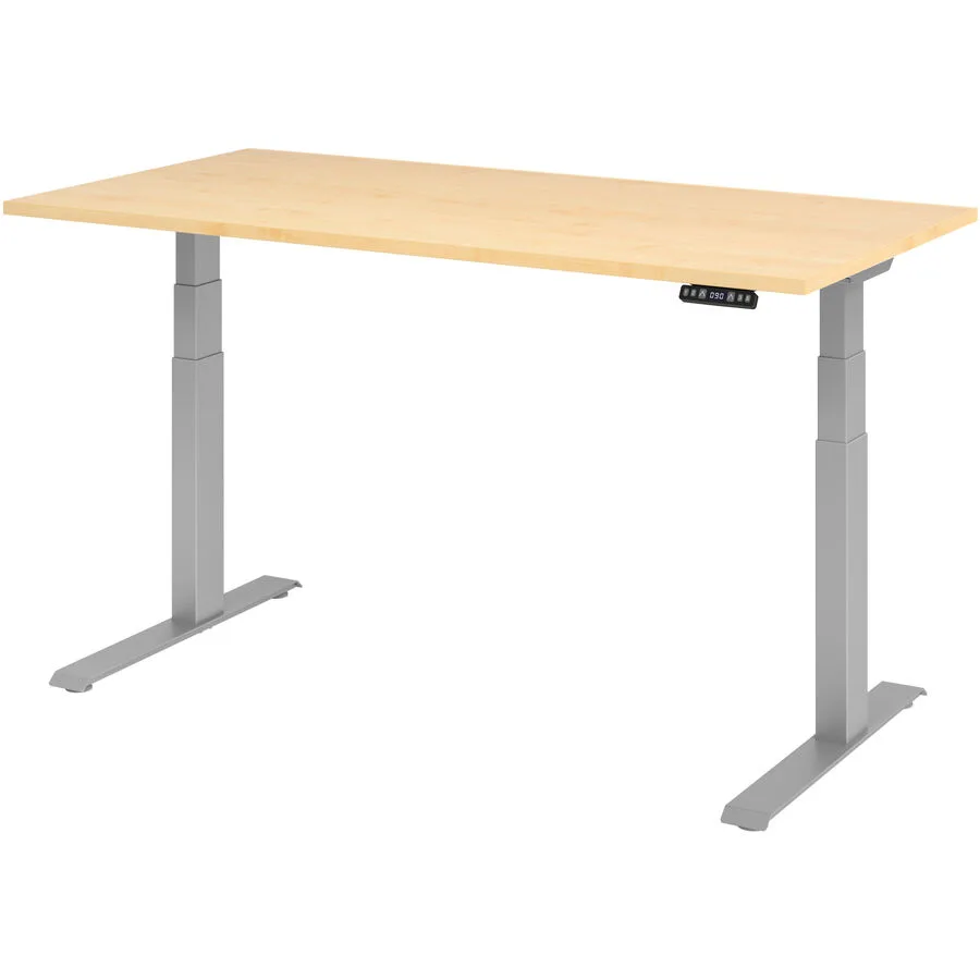 Schreibtisch Office Ahorn Holzwerkstoff Höhenverstellbar B 160 T 80 cm