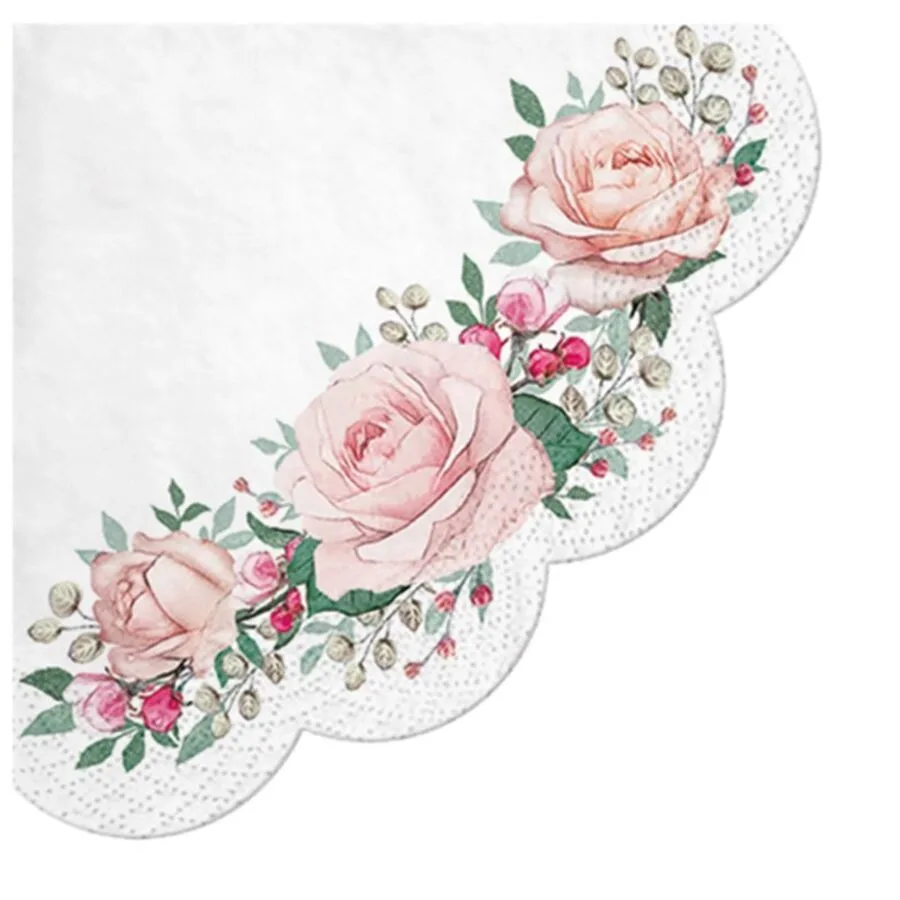 Diverse Servietten Ice Rose mehrfarbig Zellstoff B 32 T 32 cm